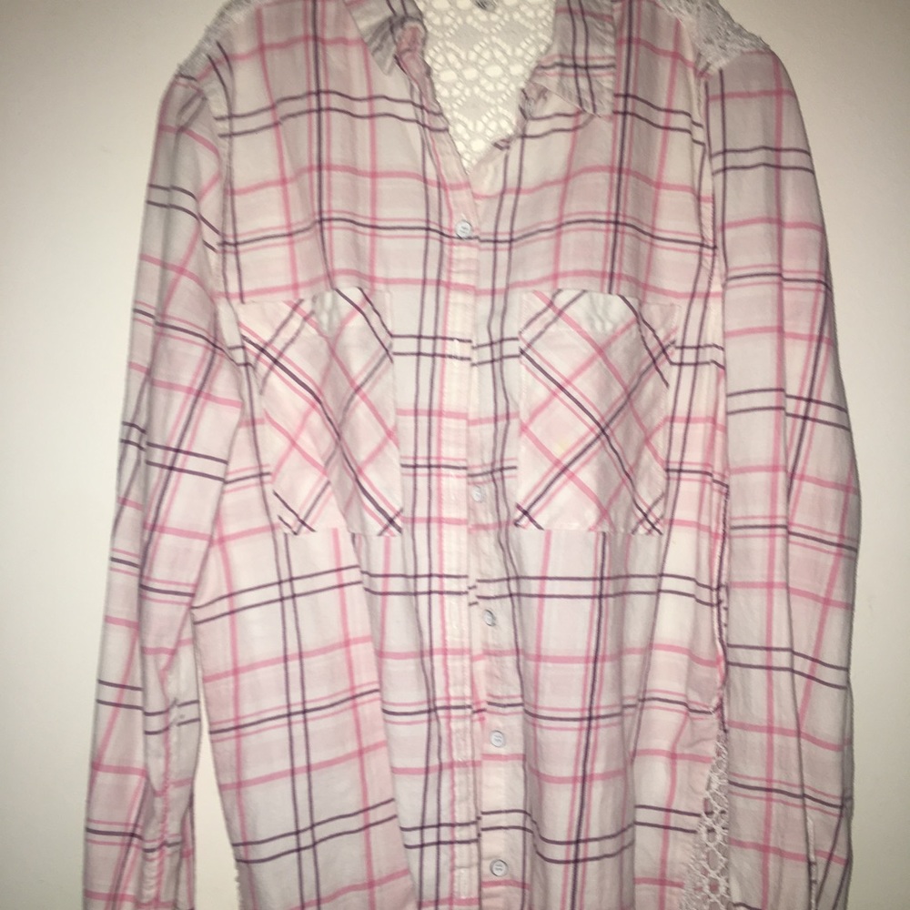 Pink Plaid Top